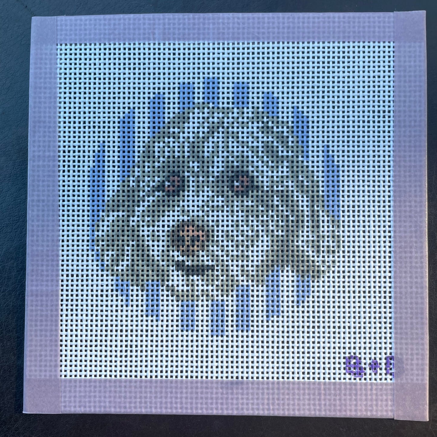 The Cream GoldenDoodle Portrait - Needlepoint Canvas