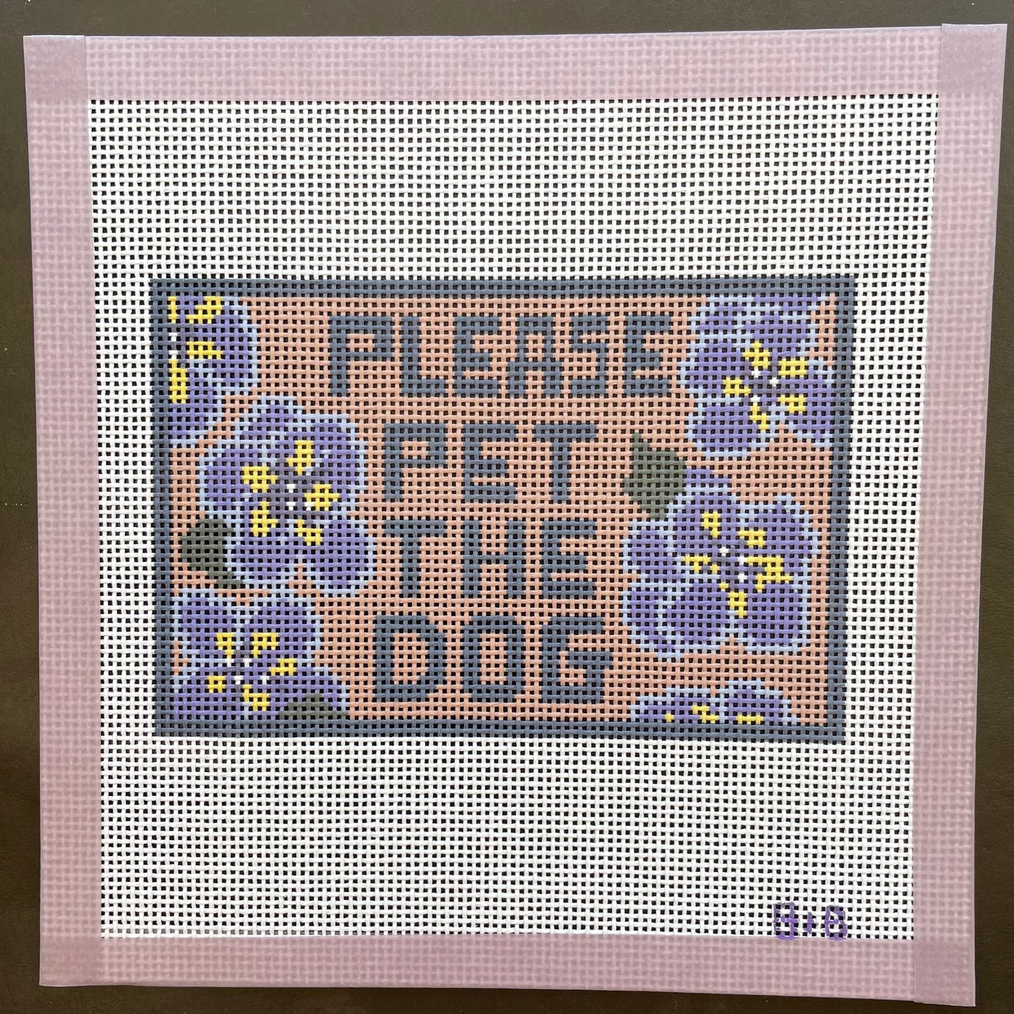 PLEASE PET THE DOG - Needlepoint Canvas