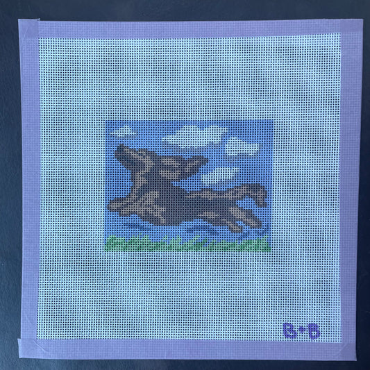 Fritz's Morning Romp Needlepoint Canvas