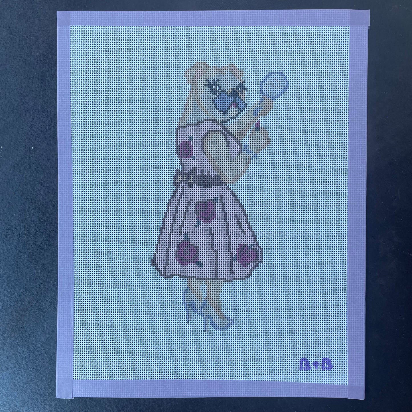 Lipstick Refresh! Bulldog - Needlepoint Canvas