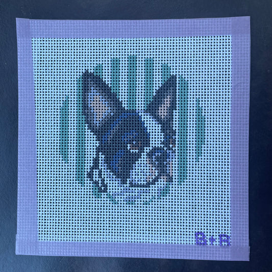 The Boston Terrier Portrait - Needlepoint Canvas