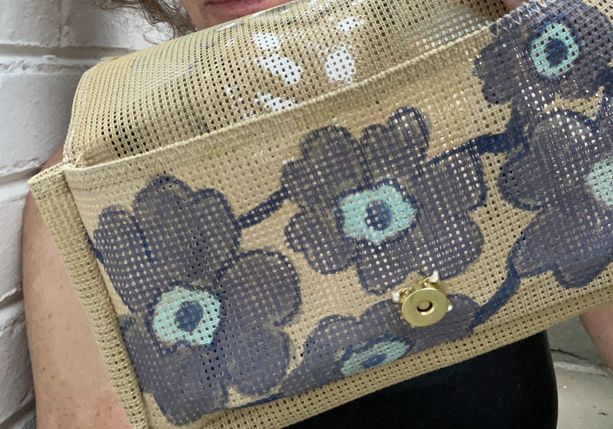 Custom Dog Portrait — Hand-Painted on Your Self Finishing Needlepoint Bag