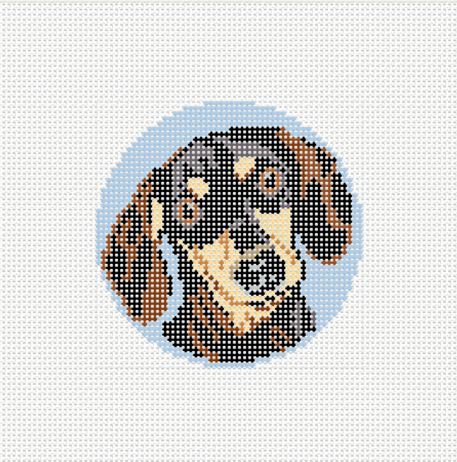 The Tri-Color Dachshund Needlepoint Canvas