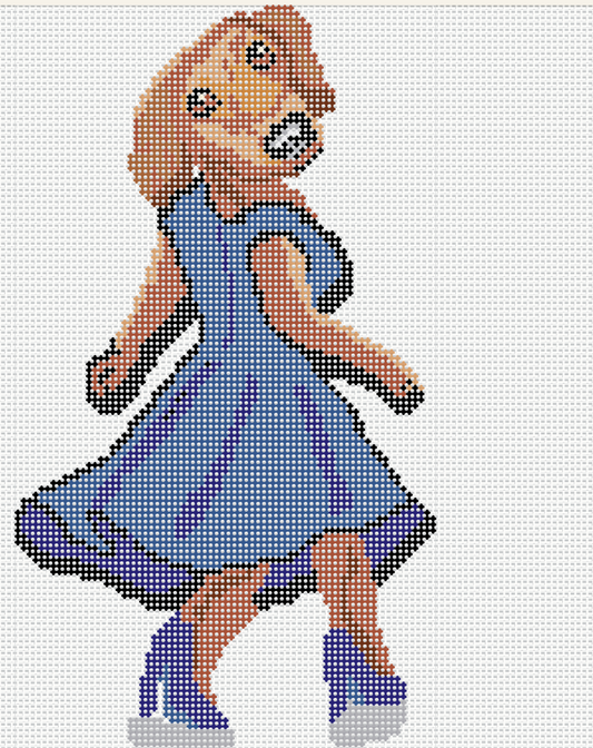 Hi Doll! Dachshund - Needlepoint Canvas
