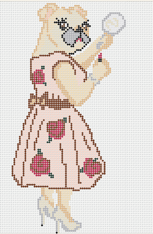 Lipstick Refresh! Bulldog - Needlepoint Canvas