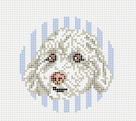 The Cream Goldendoodle - Needlepoint Canvas