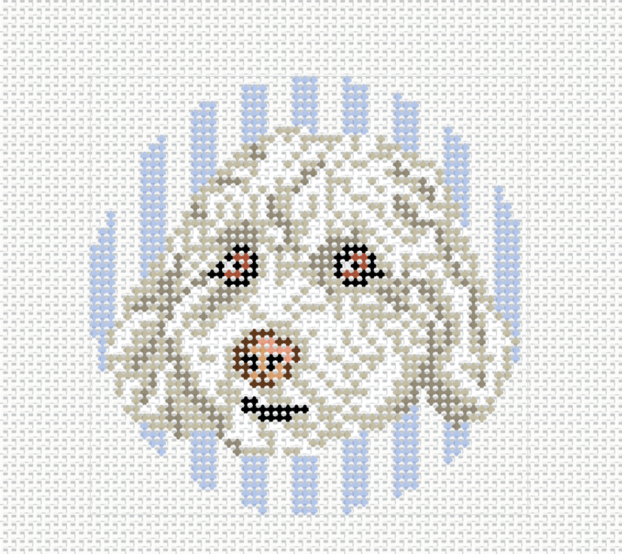 The Cream Goldendoodle - Needlepoint Canvas