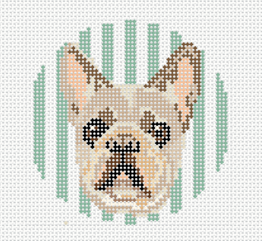 The Frenchie Needlepoint Canvas