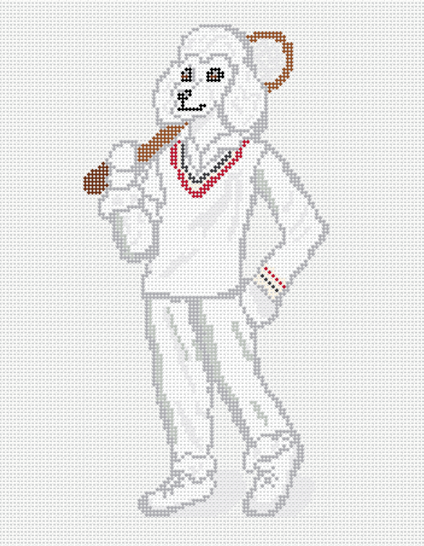 Todd's a Player! Poodle - Needlepoint Canvas